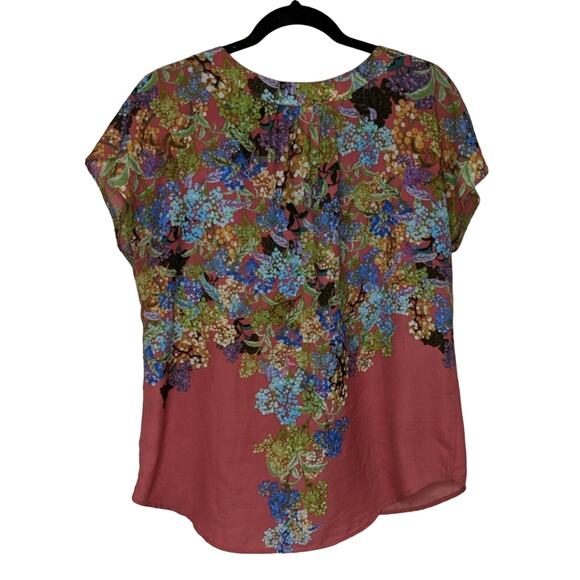 GLAM Floral Print Top - Size M - EUC - Picture 5 of 8